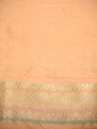 Peach Rangkat Katan Silk Handloom Banarasi Saree - Sacred Weaves