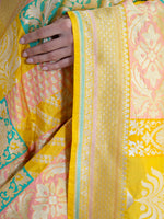 Yellow Rangkat Katan Silk Handloom Banarasi Saree - Sacred Weaves