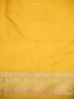 Yellow Rangkat Katan Silk Handloom Banarasi Saree - Sacred Weaves