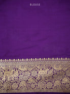 Purple Meenakari Katan Silk Handloom Banarasi Saree - Sacred Weaves