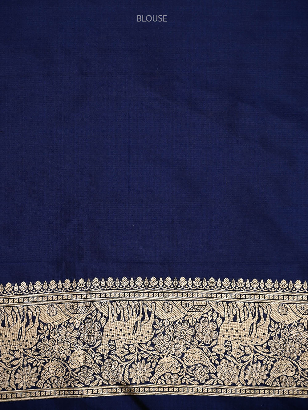 Navy Blue Meenakari Katan Silk Handloom Banarasi Saree