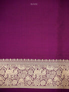 Dark Purple Meenakari Katan Silk Handloom Banarasi Saree - Sacred Weaves