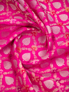 Pink Meenakari Jaal Katan Silk Handloom Banarasi Saree - Sacred Weaves