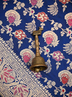 Blue Meenakari Jaal Uppada Katan Silk Handloom Banarasi Saree - Sacred Weaves