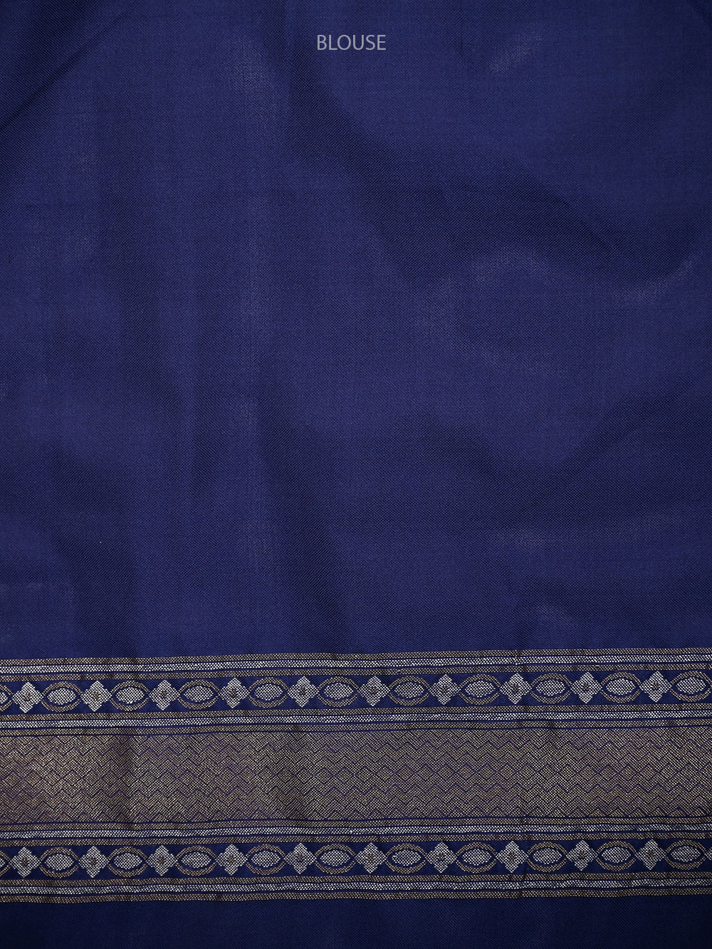 Navy Blue Jaal Katan Silk Handloom Banarasi Saree - Sacred Weaves