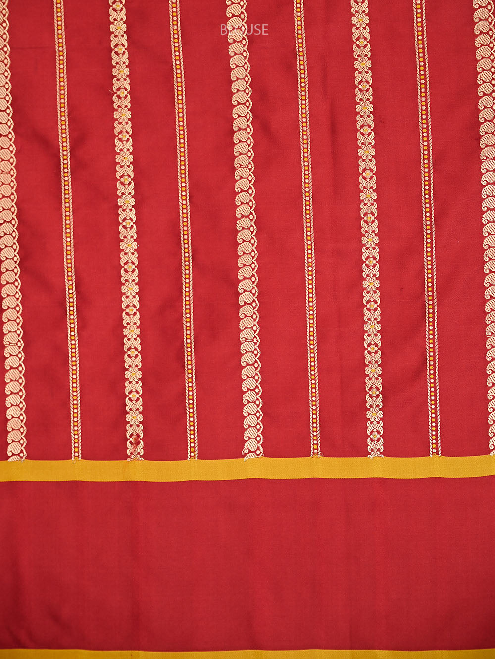 Maroon Plain Meenakari Satin Silk Handloom Banarasi Saree - Sacred Weaves