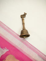 Off White Plain Satin Silk Handloom Banarasi Saree - Sacred Weaves