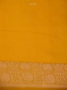 Beige Mustard Booti Tussar Silk Handloom Banarasi Saree - Sacred Weaves