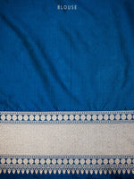 Blue Meenakari Boota Katan Silk Handloom Banarasi Saree