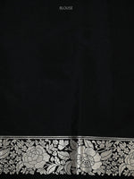 Black Jaal Katan Silk Handloom Banarasi Saree
