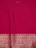 Dark Pink Shikargah Katan Silk Handloom Banarasi Saree - Sacred Weaves