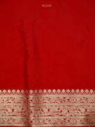 Red Shikargah Katan Silk Handloom Banarasi Saree - Sacred Weaves