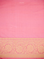 Pink Jaal Katan Silk Uppada Handloom Banarasi Saree - Sacred Weaves