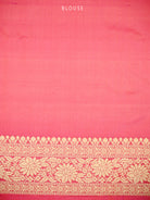 Pink Jaal Katan Silk Uppada Handloom Banarasi Saree - Sacred Weaves