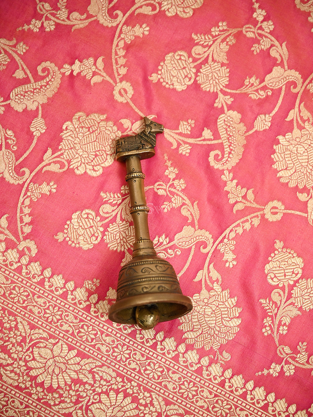 Pink Jaal Katan Silk Uppada Handloom Banarasi Saree - Sacred Weaves