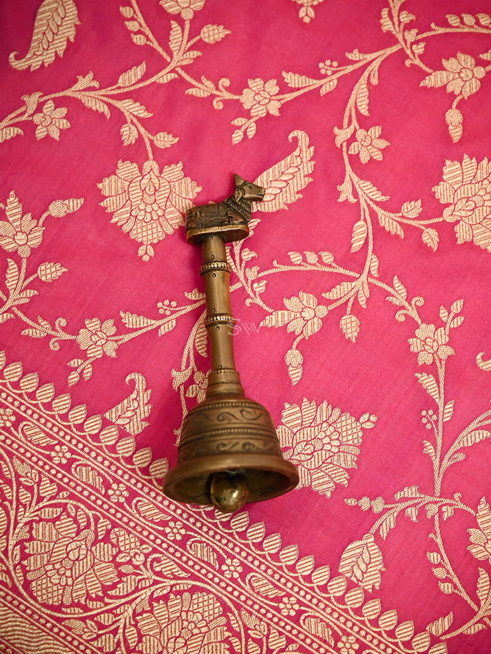 Pink Jaal Katan Silk Uppada Handloom Banarasi Saree - Sacred Weaves