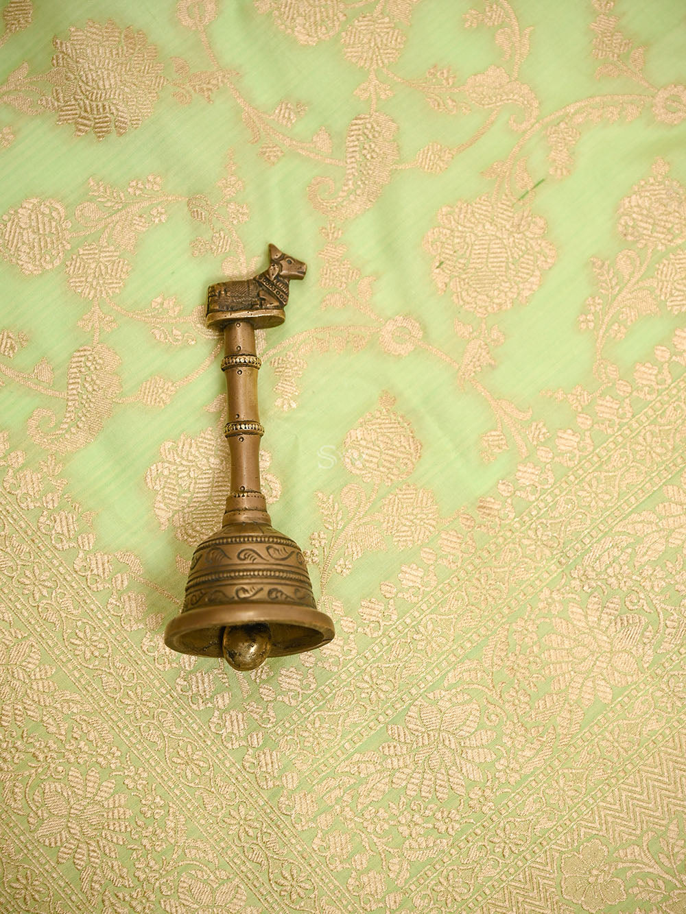 Pista Green Jaal Katan Silk Uppada Handloom Banarasi Saree - Sacred Weaves