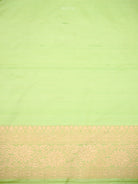 Pista Green Jaal Katan Silk Uppada Handloom Banarasi Saree - Sacred Weaves