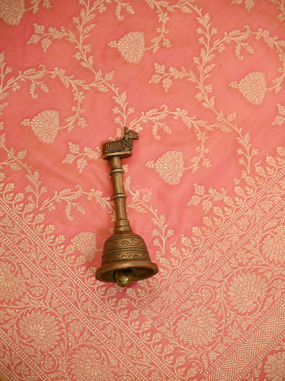 Pink Orange Jaal Katan Silk Uppada Handloom Banarasi Saree - Sacred Weaves