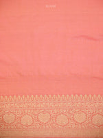 Pink Orange Jaal Katan Silk Uppada Handloom Banarasi Saree - Sacred Weaves