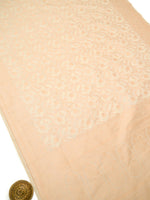 Cream Jaal Katan Silk Uppada Handloom Banarasi Saree - Sacred Weaves