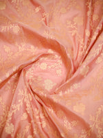 Pastel Pink Jaal Katan Silk Uppada Handloom Banarasi Saree - Sacred Weaves