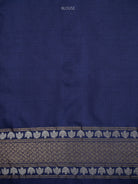 Navy Blue Jaal Katan Silk Handloom Banarasi Saree - Sacred Weaves