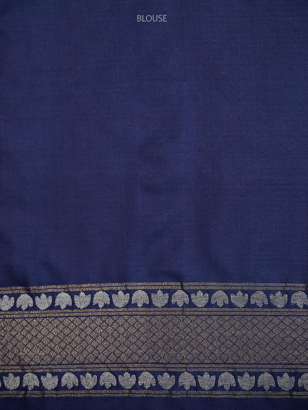 Navy Blue Sona Roopa Jaal Katan Silk Handloom Banarasi Saree - Sacred Weaves