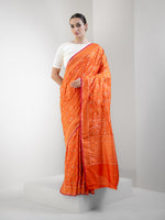 Orange Sona Roopa Jaal Katan Silk Handloom Banarasi Saree - Sacred Weaves