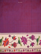 Blue Booti Paithani Katan Silk Handloom Banarasi Saree - Sacred Weaves