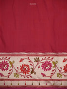 Wine Booti Paithani Katan Silk Handloom Banarasi Saree - Sacred Weaves