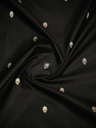 Black Booti Paithani Katan Silk Handloom Banarasi Saree - Sacred Weaves
