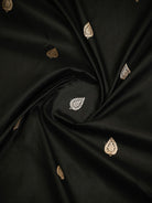 Black Booti Katan Silk Handloom Banarasi Saree - Sacred Weaves