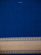 Blue Meenakari Boota Katan Silk Handloom Banarasi Saree - Sacred Weaves