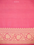 Pink Jaal Katan Silk Uppada Handloom Banarasi Saree - Sacred Weaves