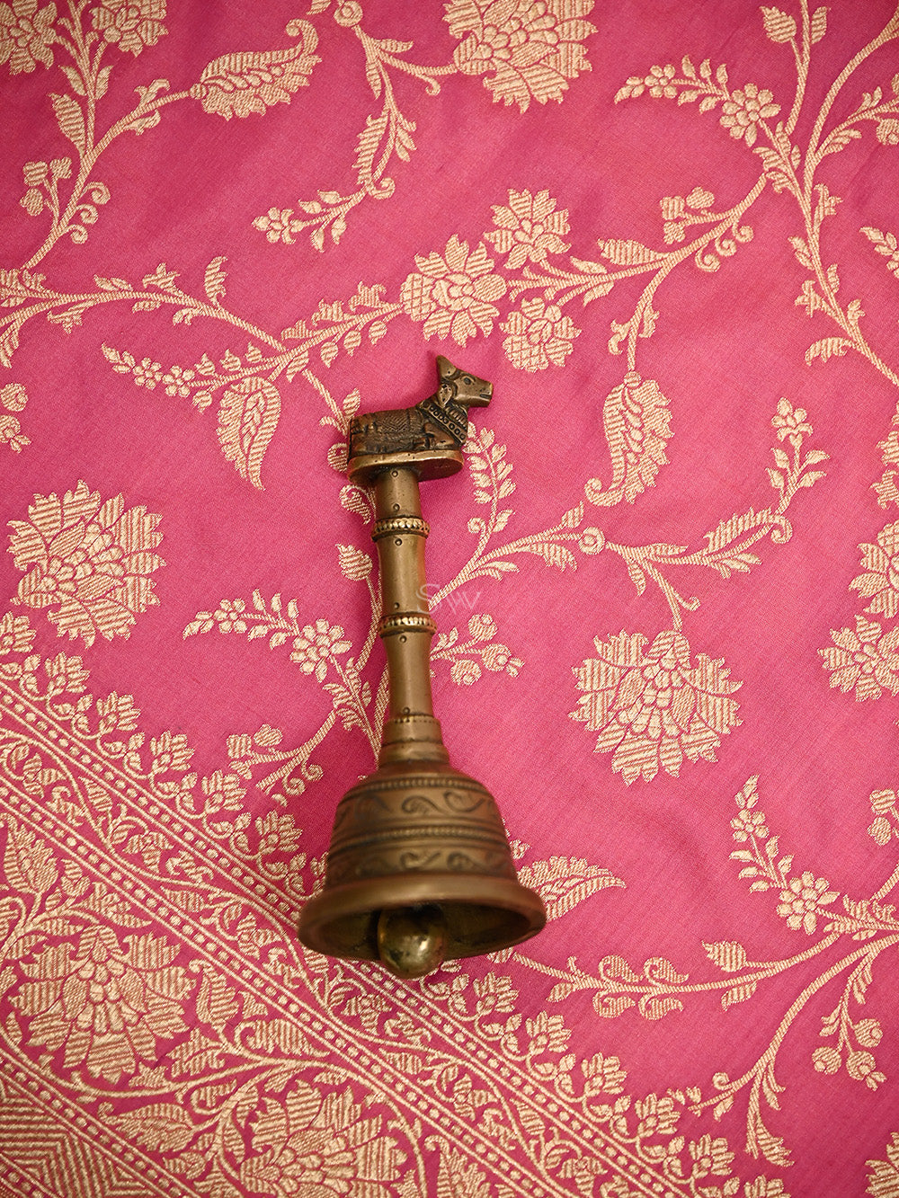 Pink Jaal Katan Silk Uppada Handloom Banarasi Saree - Sacred Weaves