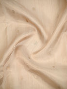 Beige Booti Organza Tissue Silk Handloom Banarasi Saree - Sacred Weaves