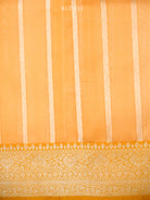 Beige Booti Organza Tissue Silk Handloom Banarasi Saree - Sacred Weaves