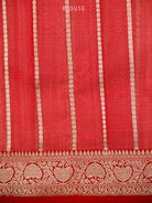 Beige Booti Organza Tissue Silk Handloom Banarasi Saree - Sacred Weaves