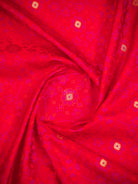 Red Geometric Tanchoi Silk Handloom Banarasi Saree - Sacred Weaves