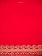 Red Geometric Tanchoi Silk Handloom Banarasi Saree - Sacred Weaves