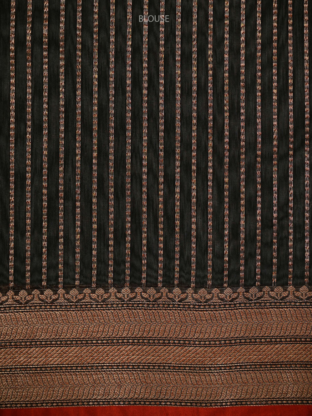 Black Booti Chanderi Silk Handloom Banarasi Saree - Sacred Weaves
