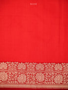 Dark Wine Red Booti Tussar Silk Handloom Banarasi Saree - Sacred Weaves