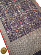 Blue Jaal Cotton Silk Handloom Banarasi Saree - Sacred Weaves