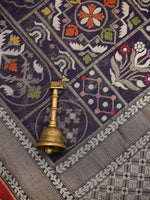 Blue Jaal Cotton Silk Handloom Banarasi Saree - Sacred Weaves