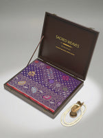 Purple Jaal Cotton Silk Handloom Banarasi Saree - Sacred Weaves