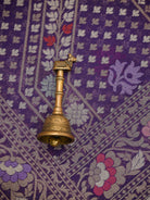 Purple Jaal Cotton Silk Handloom Banarasi Saree - Sacred Weaves