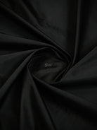 Black Plain Satin Silk Handloom Banarasi Saree - Sacred Weaves