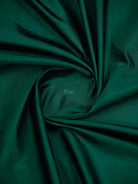 Bottle Green Plain Satin Silk Handloom Banarasi Saree - Sacred Weaves