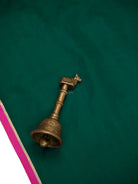 Bottle Green Plain Satin Silk Handloom Banarasi Saree - Sacred Weaves